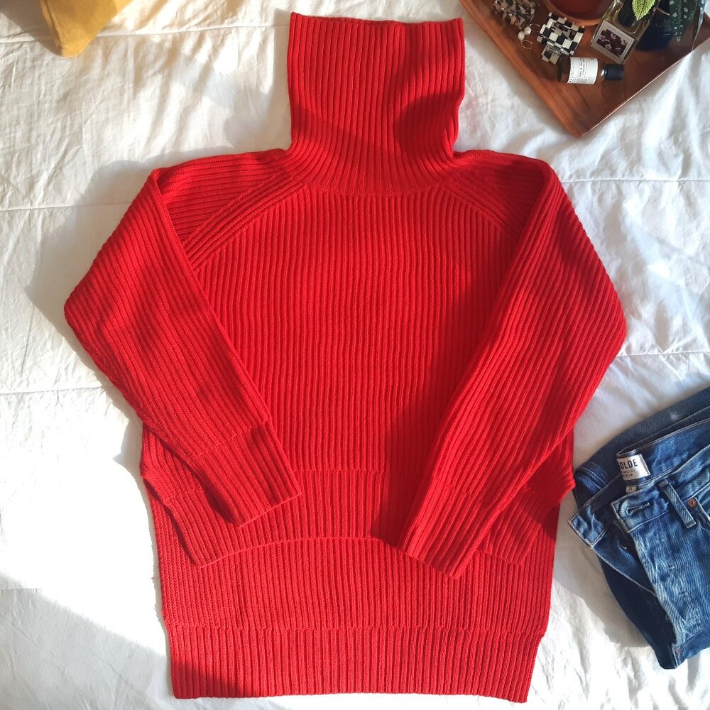 Wilfred Lin Sweater in Red Wool